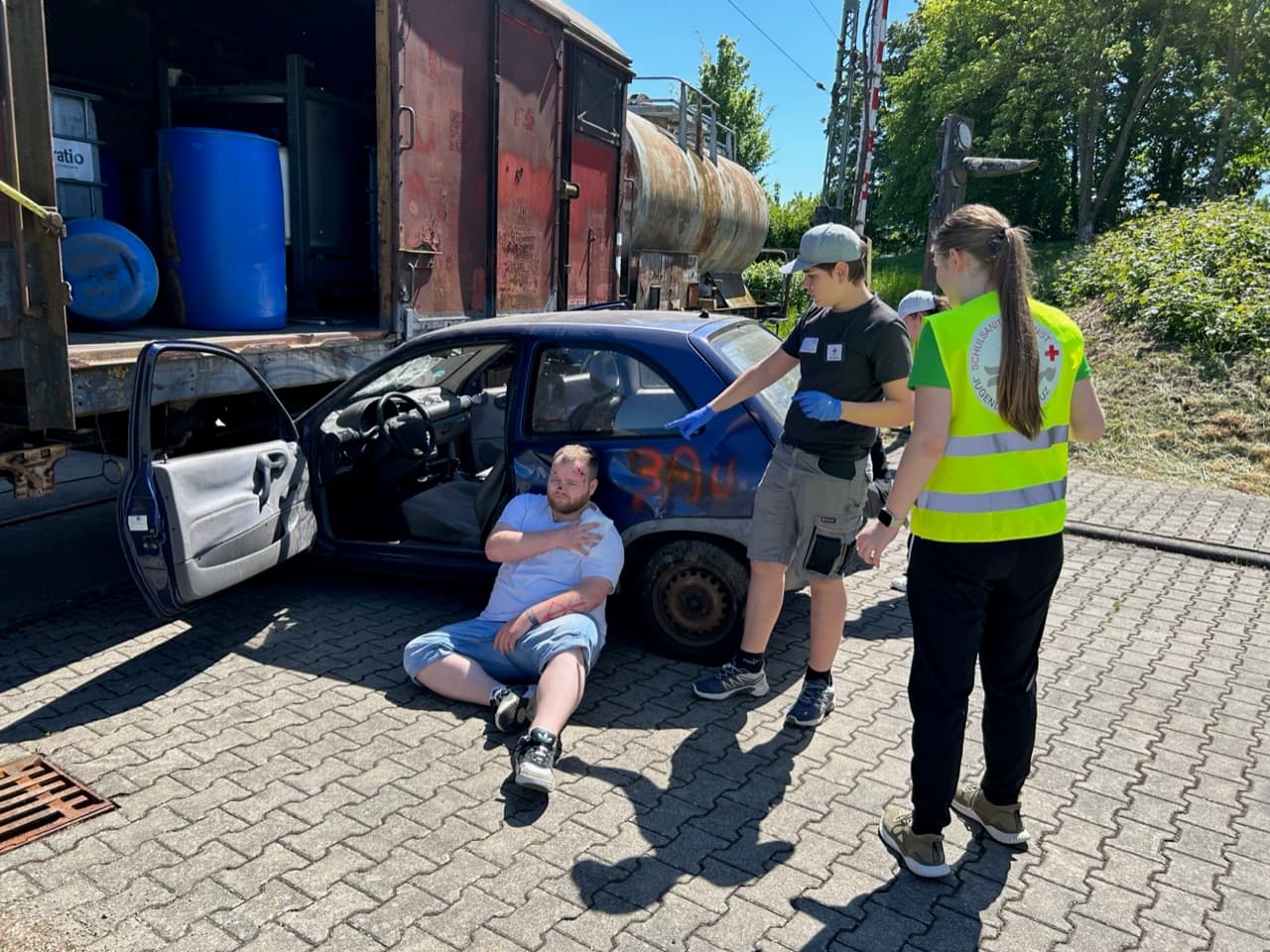 Schulsani Großübung